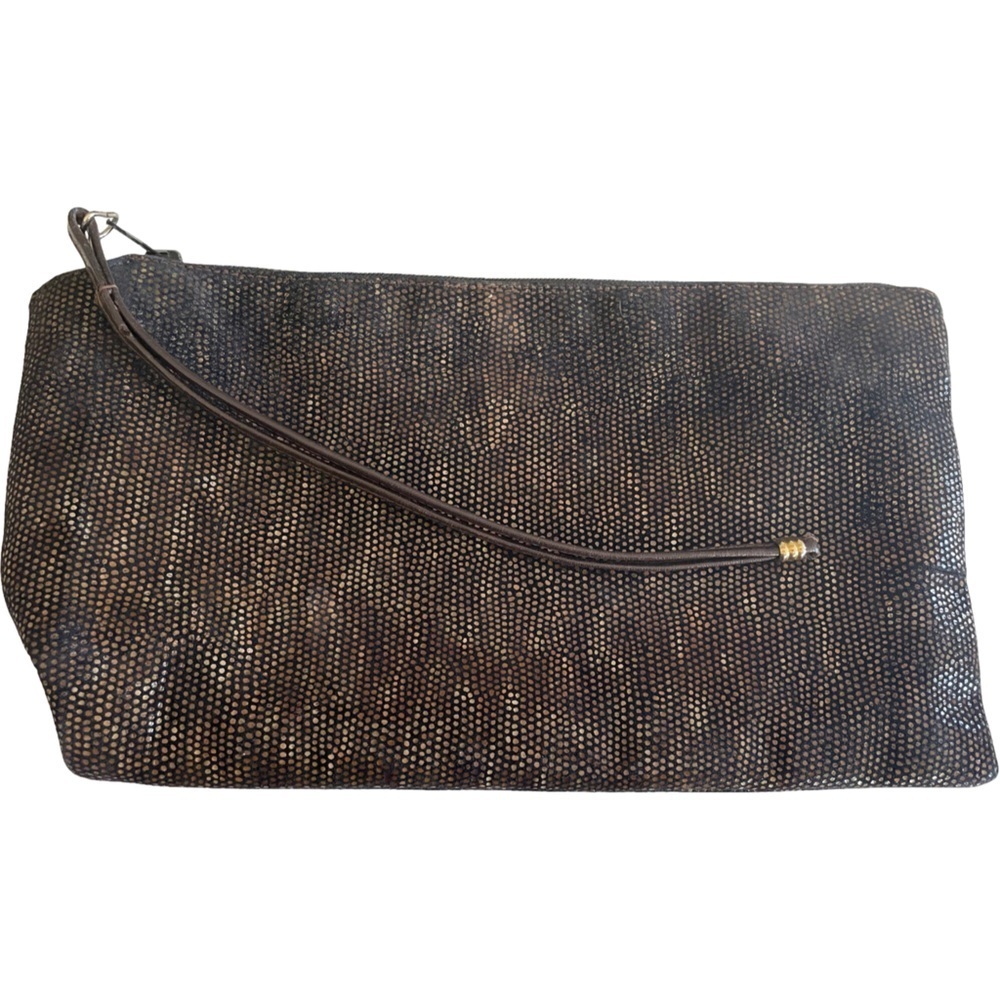 Timothy Hitsman Vintage Brown Scaled Textured Clutch/Wristlet - Picture 5 of 7